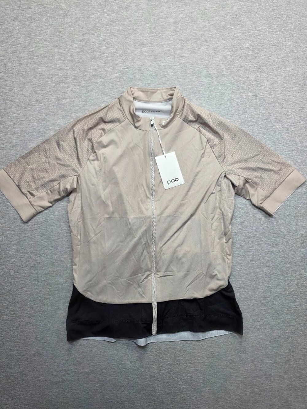 POC Women's Cycling Jersey Full Zip Tan/Black X-Large NWT